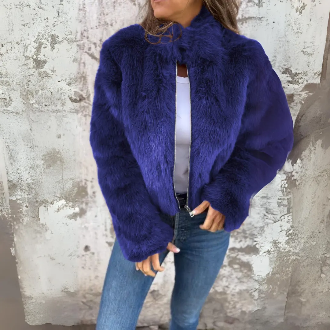 Luxurious Faux Fur Winter Jacket - Stylish and Warm for Cold Weather