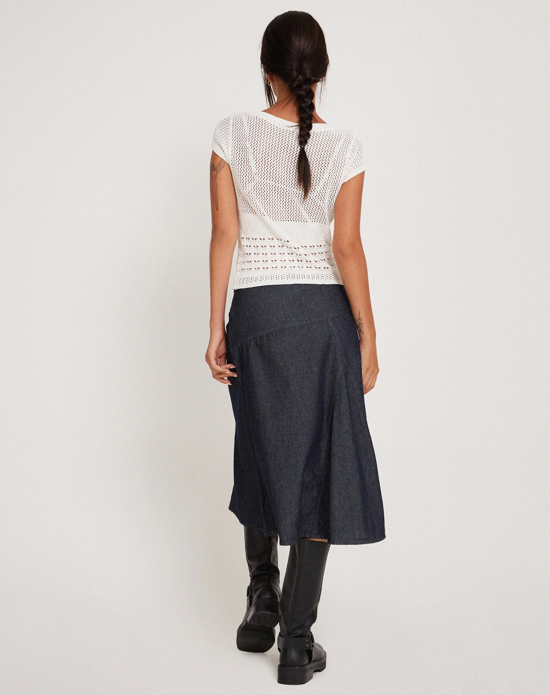 Maika Knitted Top in Marshmallow