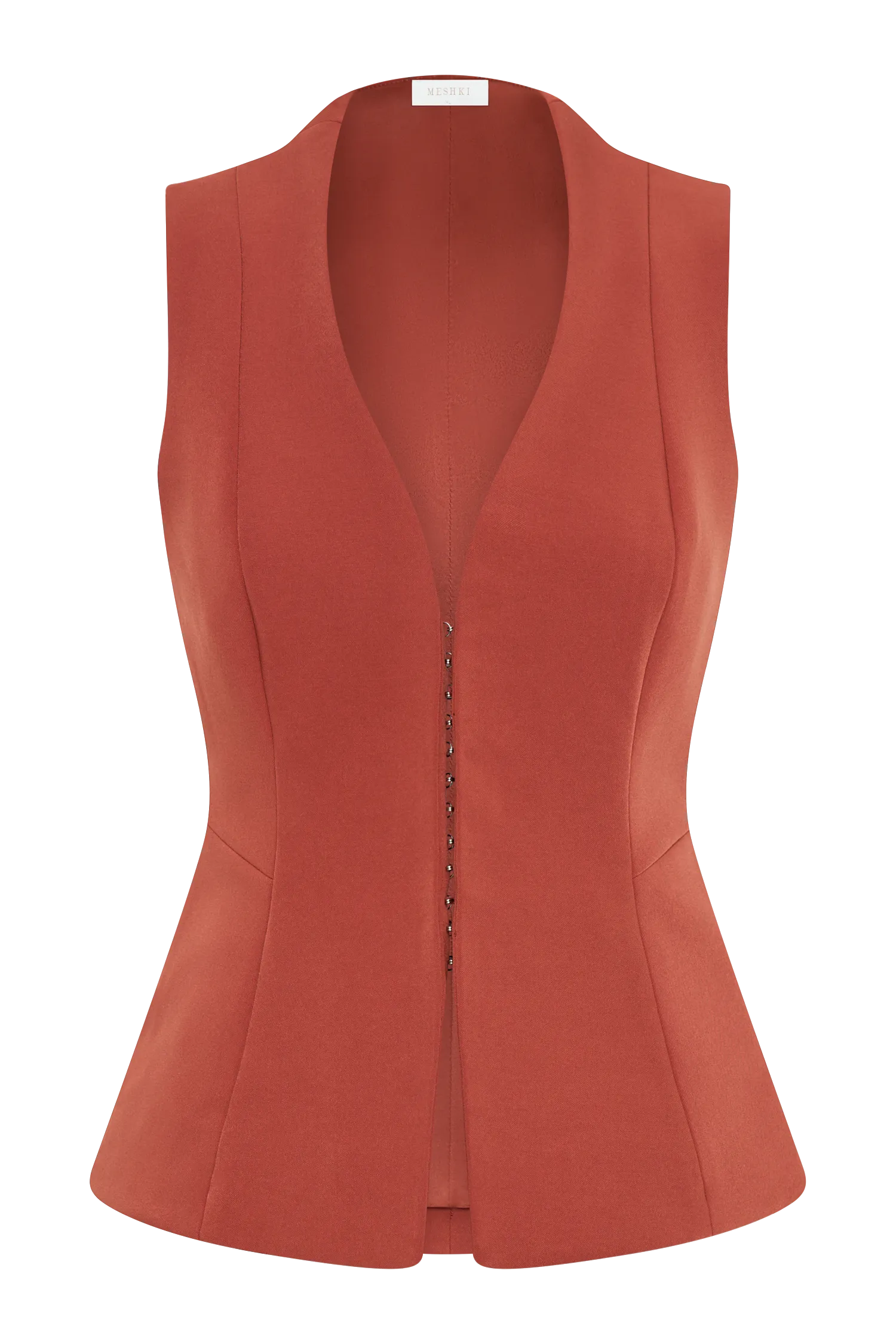 Melinda Structured Vest Top - Chilli