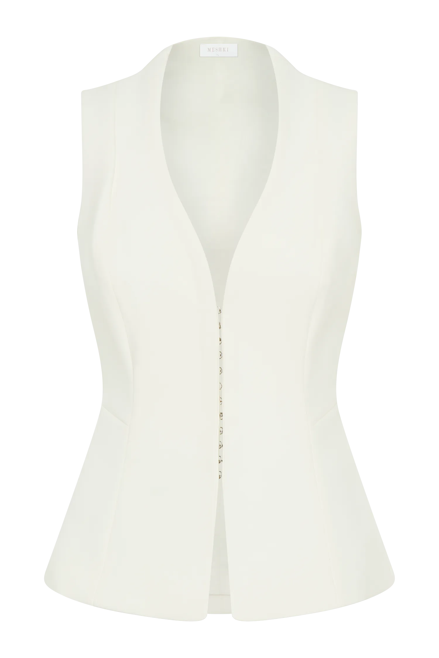 Melinda Structured Vest Top - Ivory