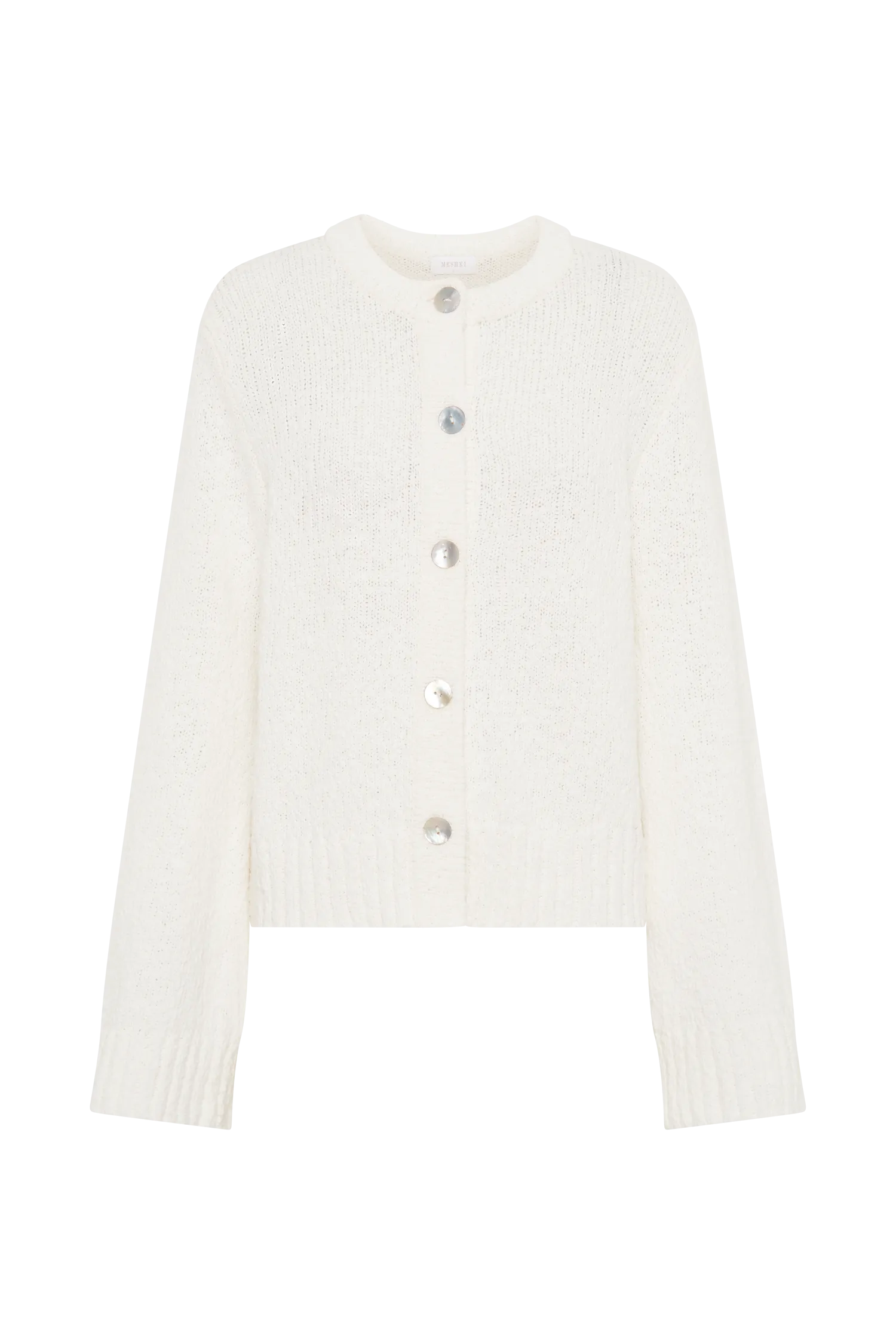 Moira Oversized Boucle Cardigan - White