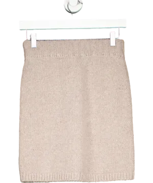 Next Grey Neutral Co-ord Soft Touch Knitted Mini Skirt UK XS