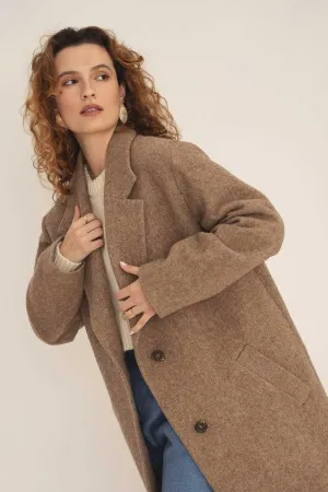 Noah Camel Wool Overcoat