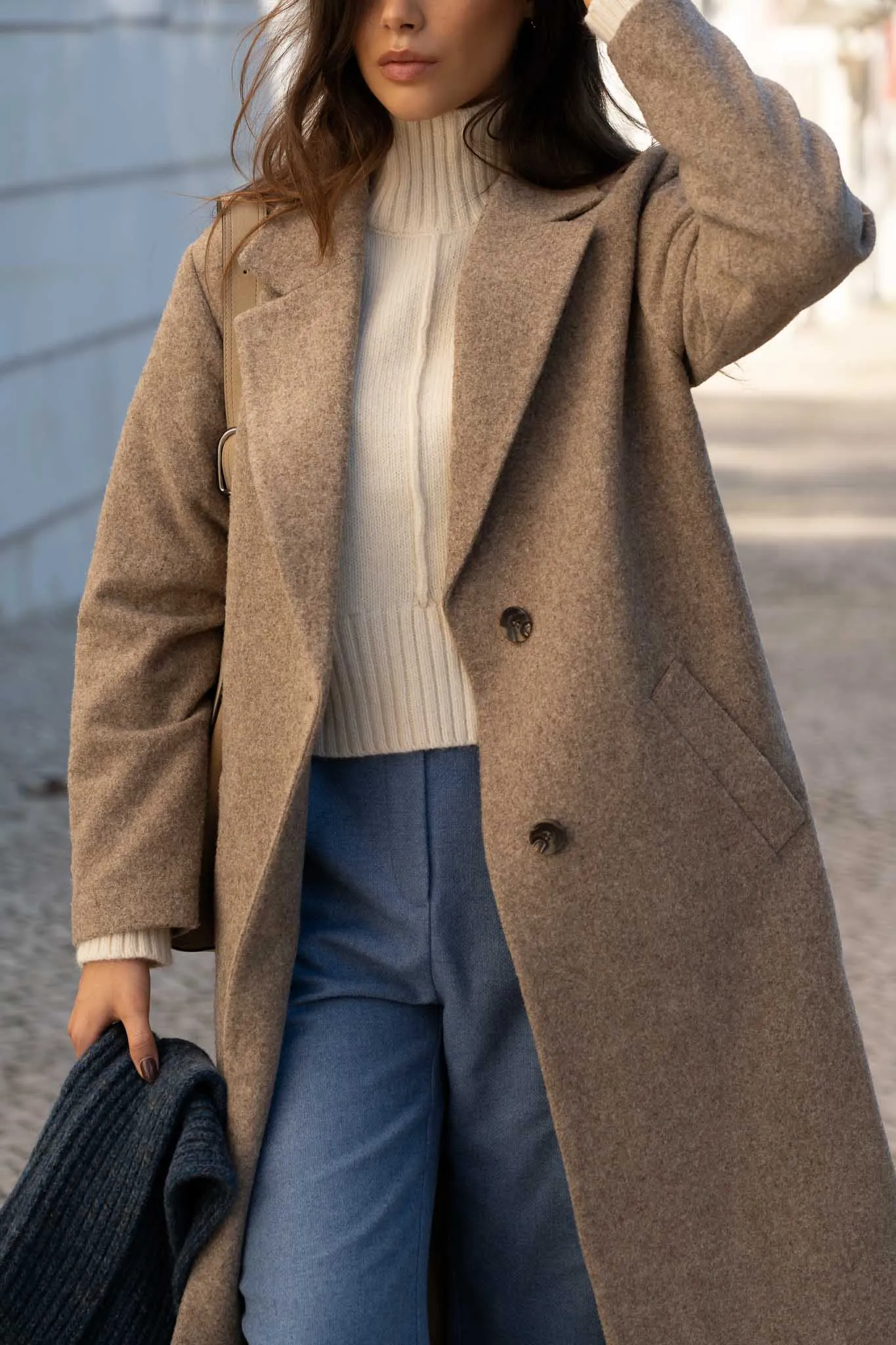 Noah Camel Wool Overcoat