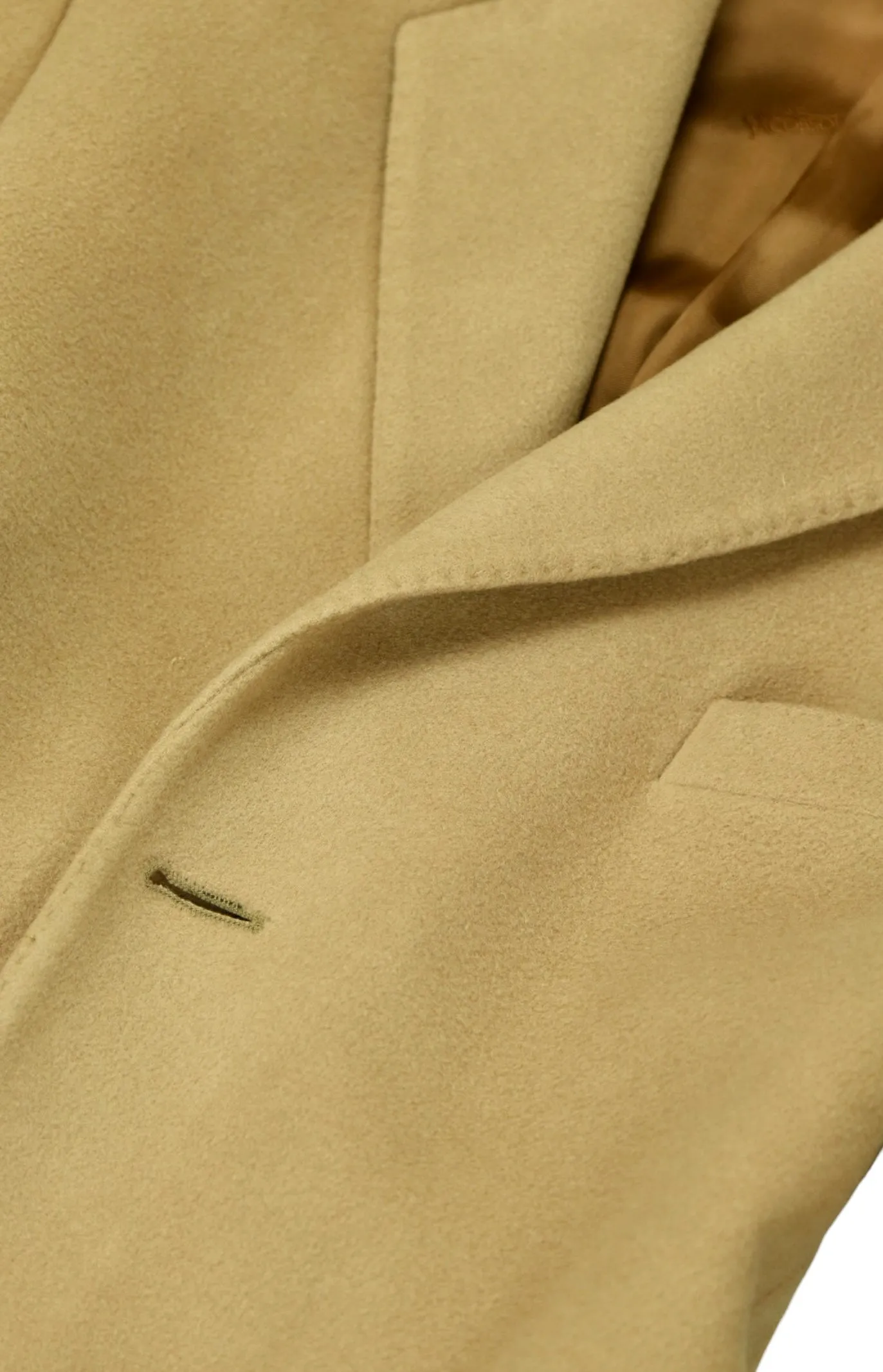 Oscar Jacobson - Camel Single-Breasted Wool Coat 54