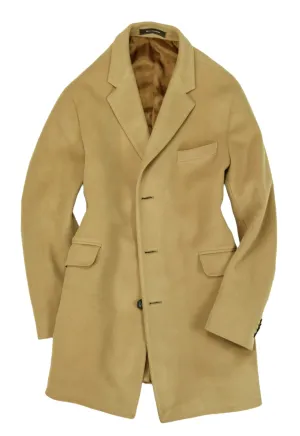 Oscar Jacobson - Camel Single-Breasted Wool Coat 54