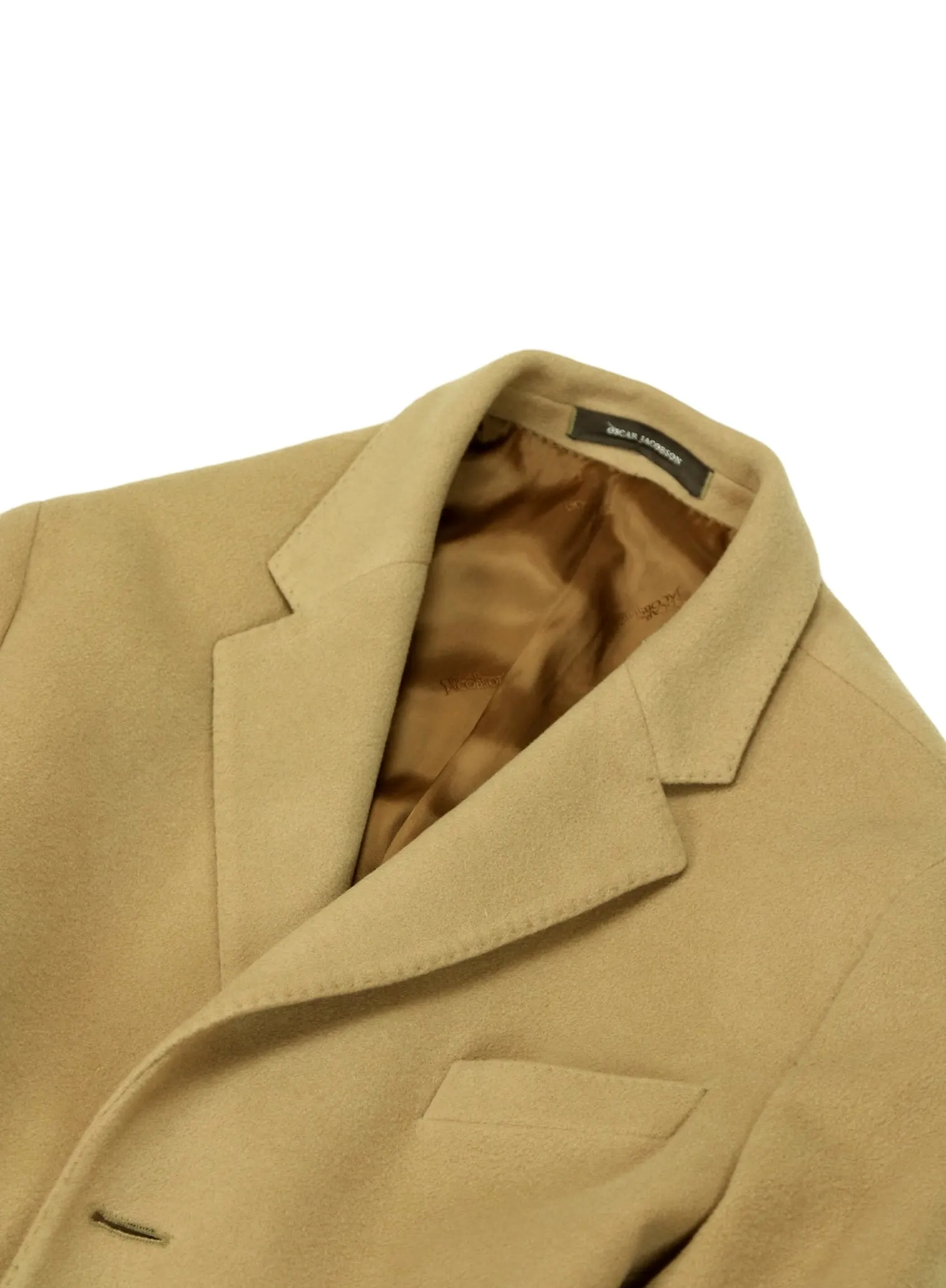 Oscar Jacobson - Camel Single-Breasted Wool Coat 54