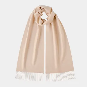 Oversized Cashmere Scarf, Beige