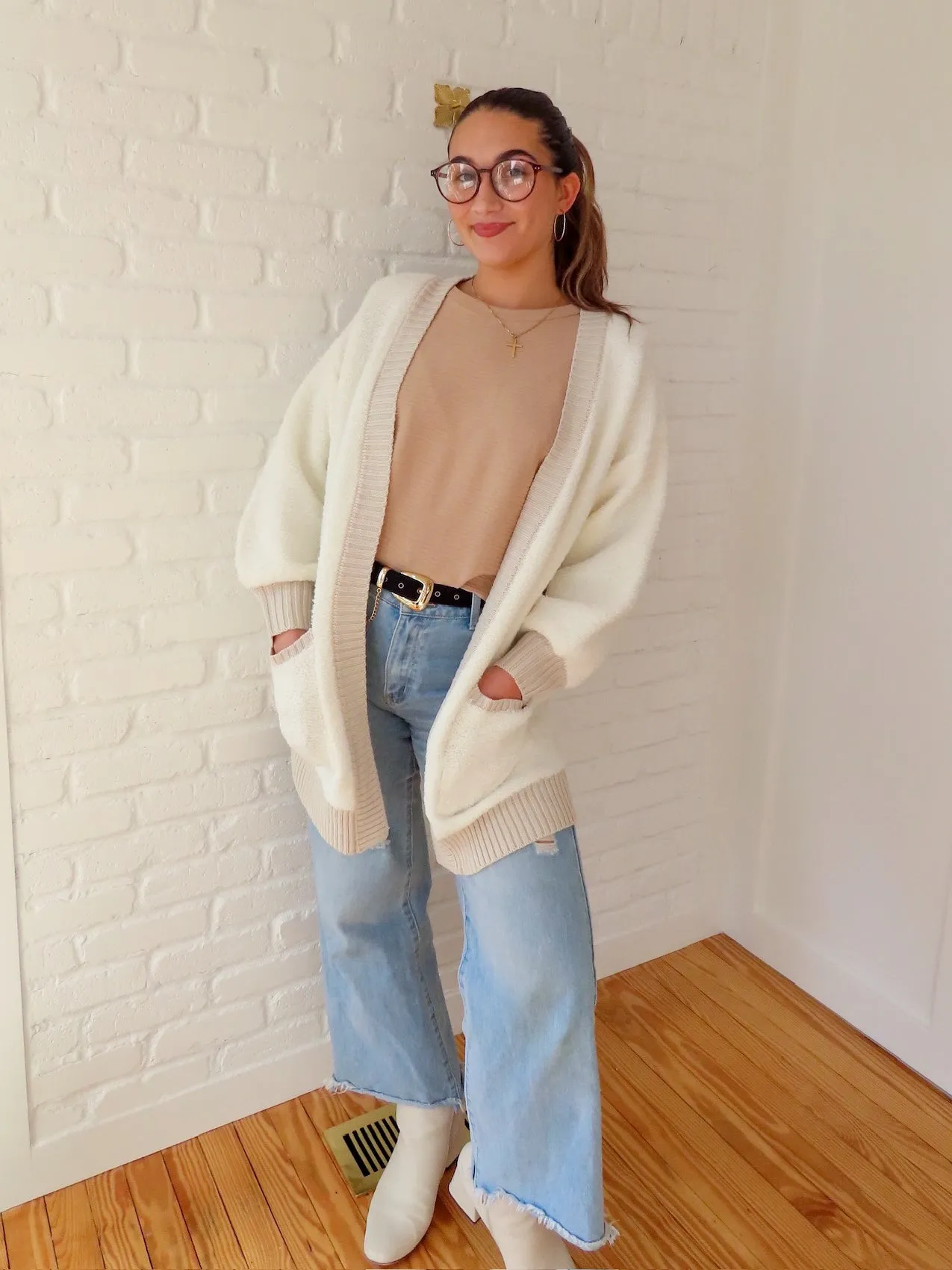 Paige Open Front Plush Sweater Cardigan