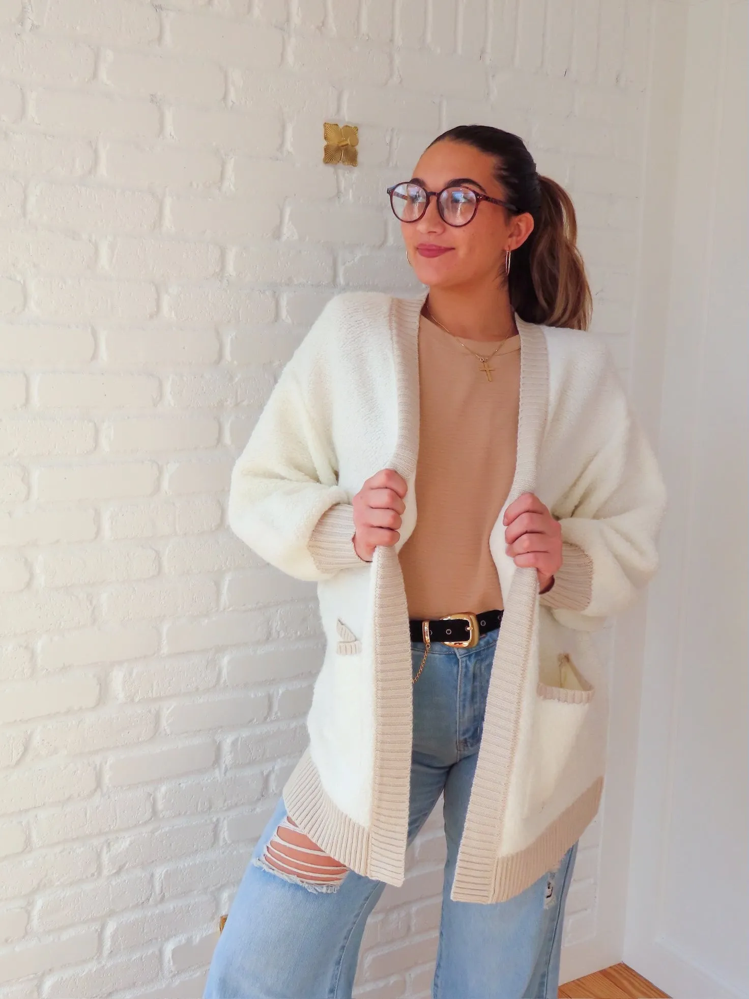 Paige Open Front Plush Sweater Cardigan