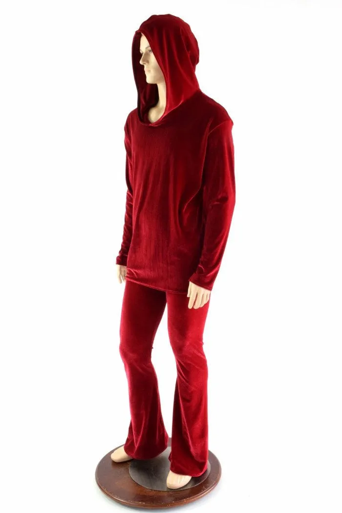 "Santa in the Hood" Mens Red Velvet Shirt and Pants Set