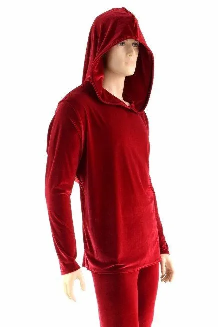 "Santa in the Hood" Mens Red Velvet Shirt and Pants Set