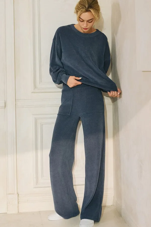 Relaxed Corduroy Long Sleeve Top and Pants Set