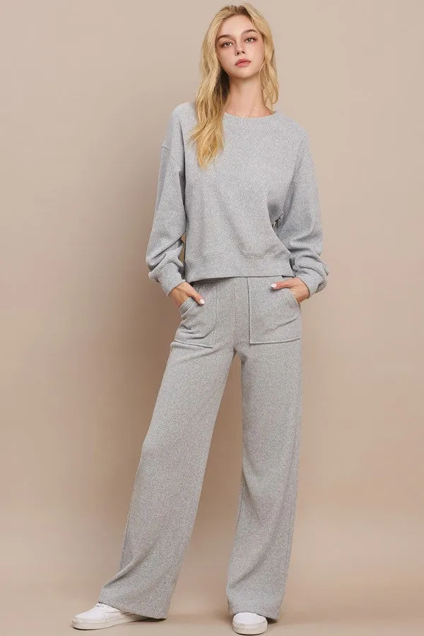 Relaxed Corduroy Long Sleeve Top and Pants Set