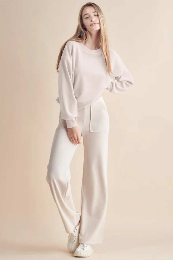 Relaxed Corduroy Long Sleeve Top and Pants Set