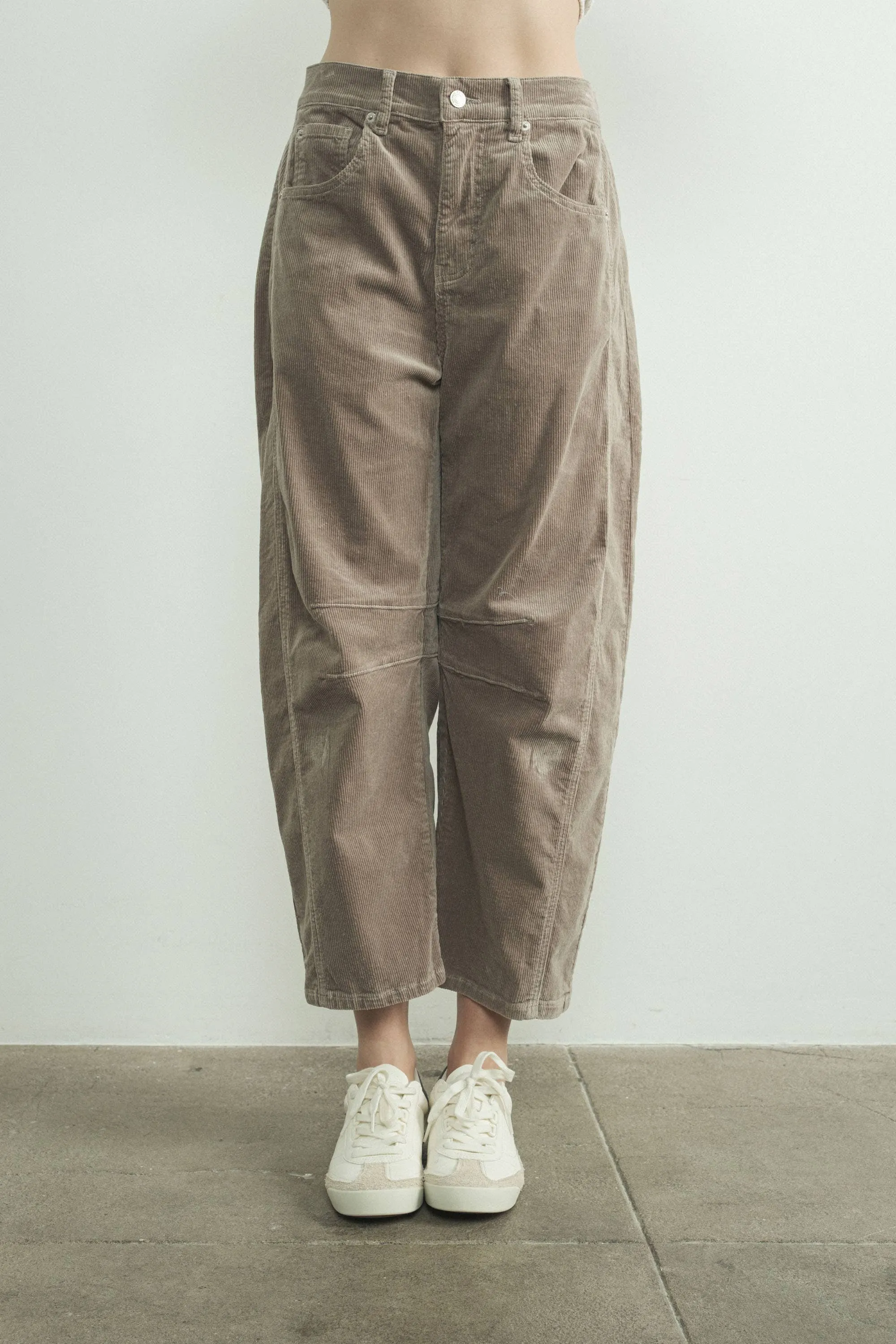 Relaxed Fit Cropped Barrel Cords