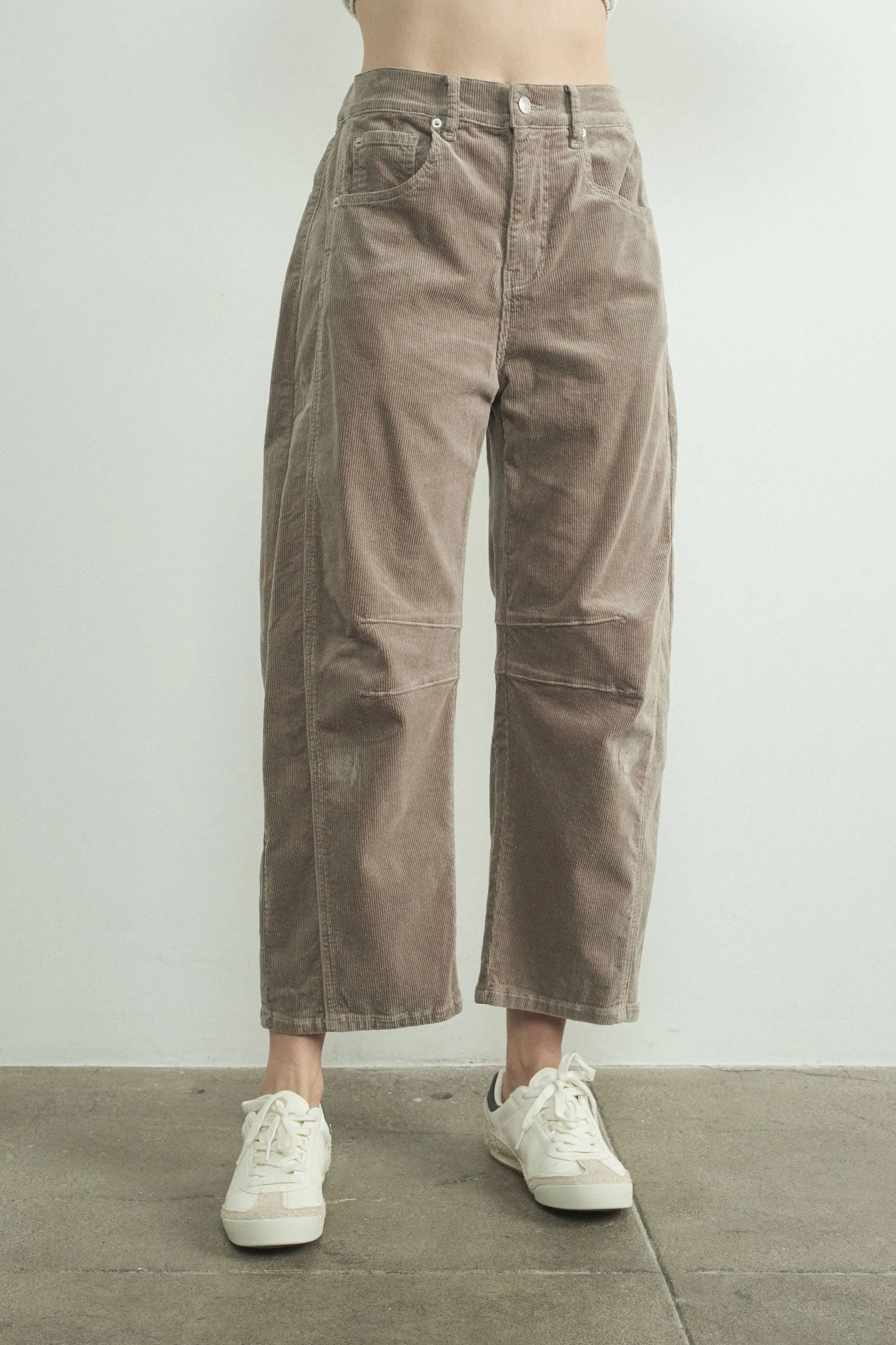 Relaxed Fit Cropped Barrel Cords