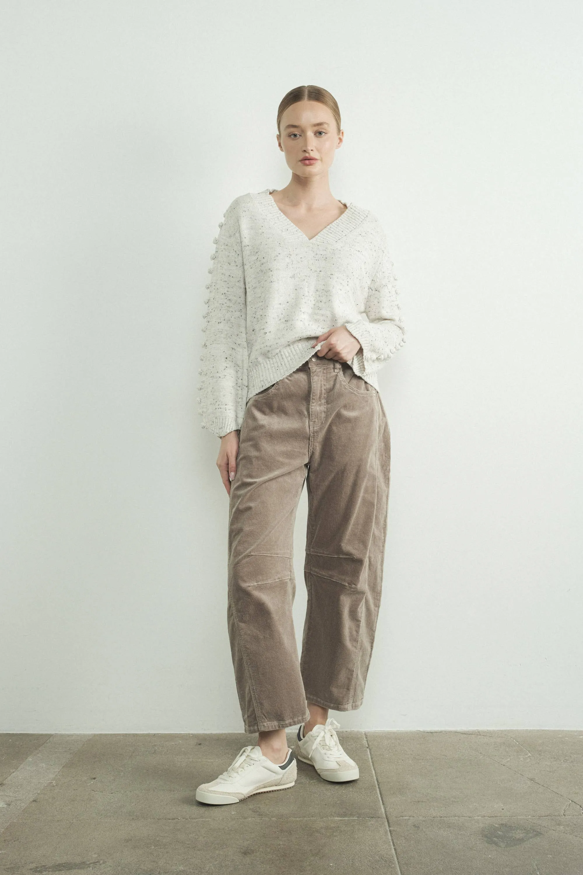 Relaxed Fit Cropped Barrel Cords