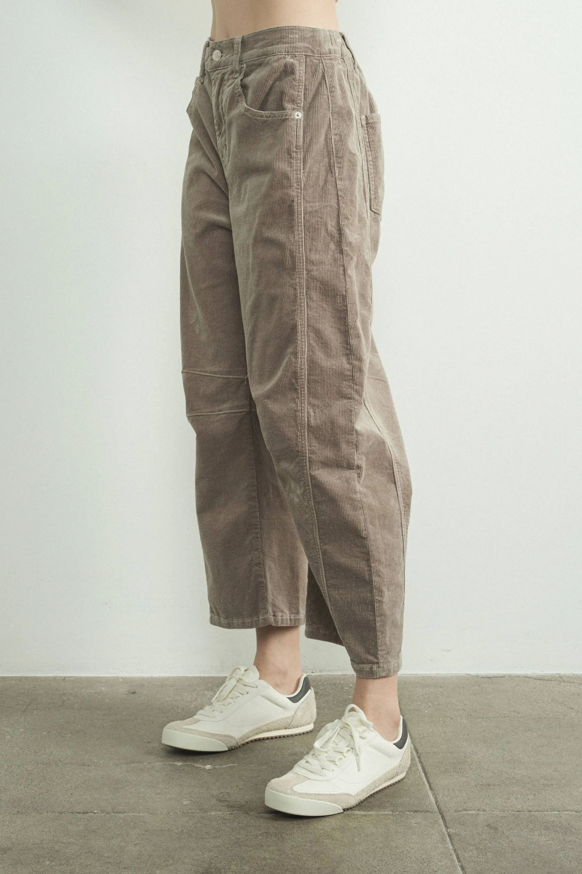 Relaxed Fit Cropped Barrel Cords