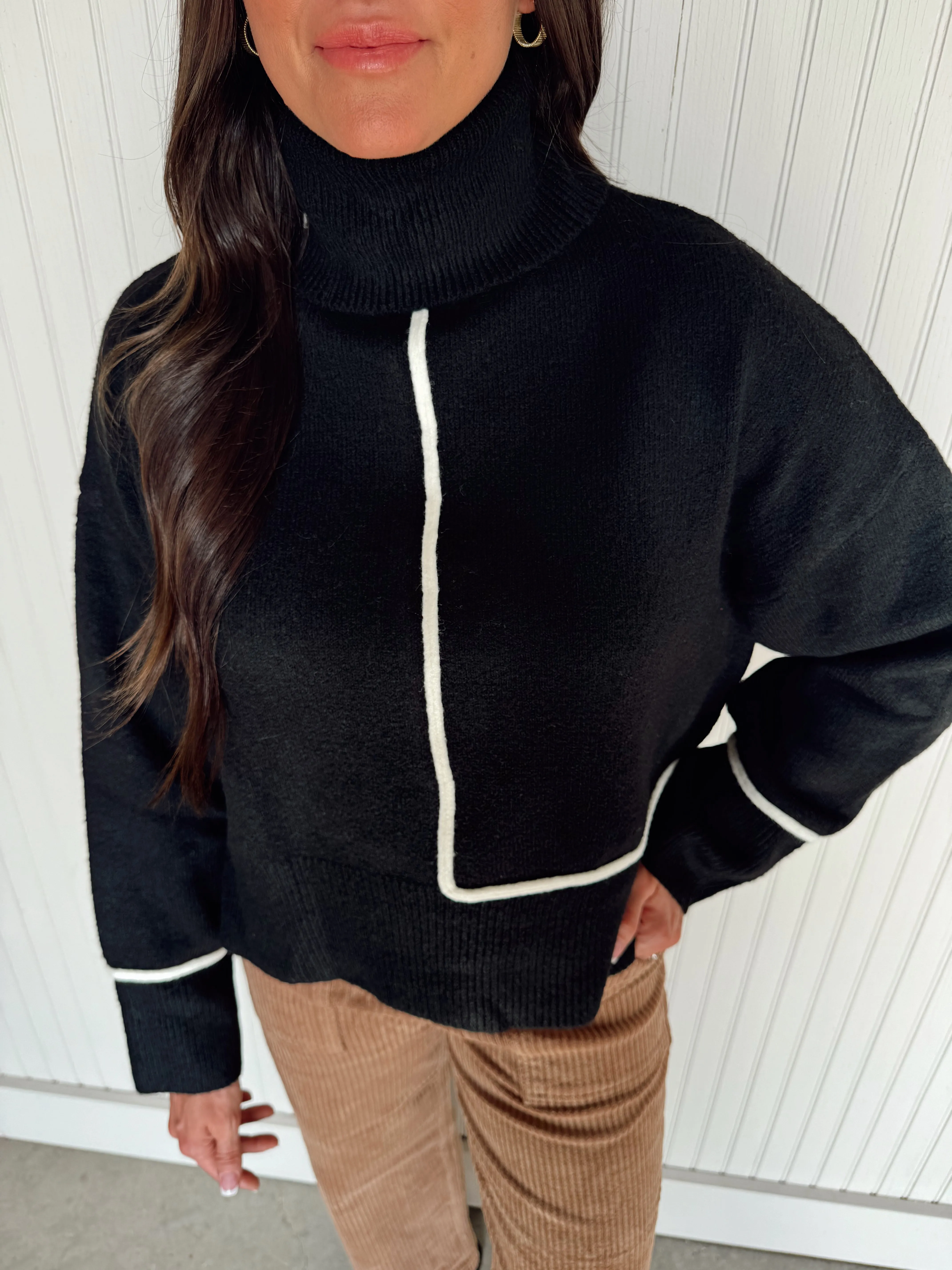 Ruby Oversized Turtle Neck Knit Top