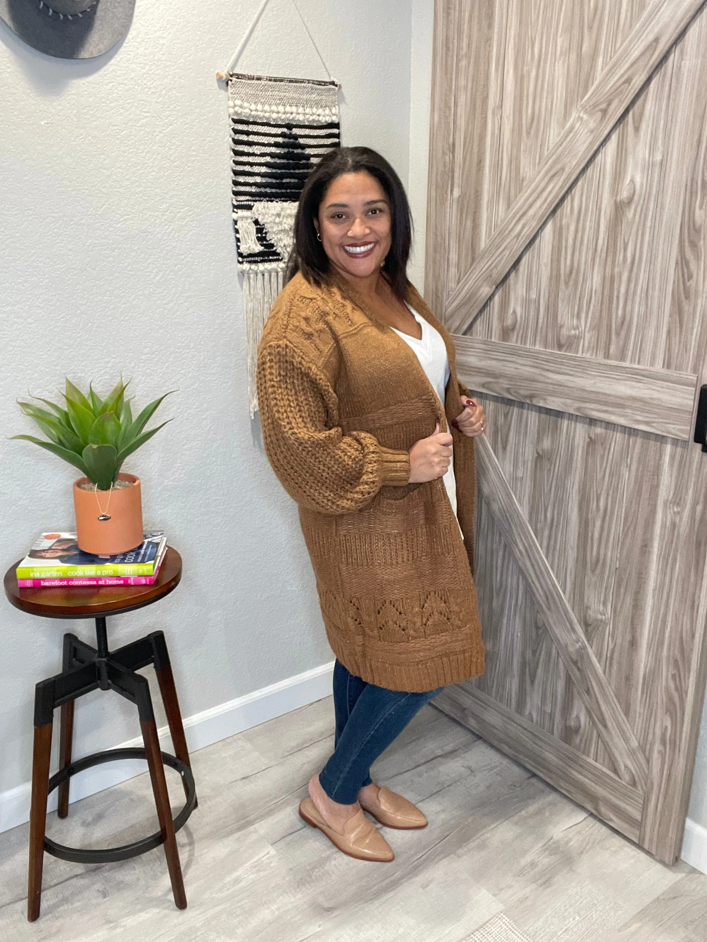 Saltwater Luxe Constance Copper Sweater Open Cardigan