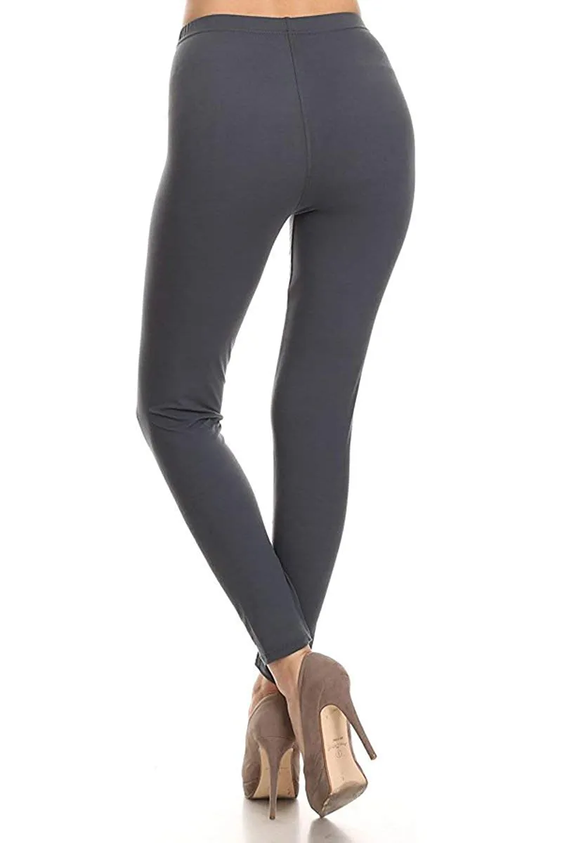 Solid High Waist Soft Lined Leggings