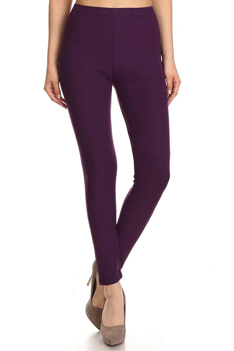 Solid High Waist Soft Lined Leggings