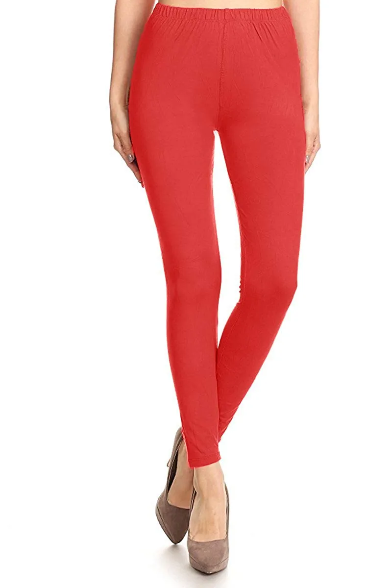 Solid High Waist Soft Lined Leggings