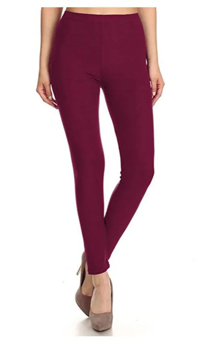 Solid High Waist Soft Lined Leggings