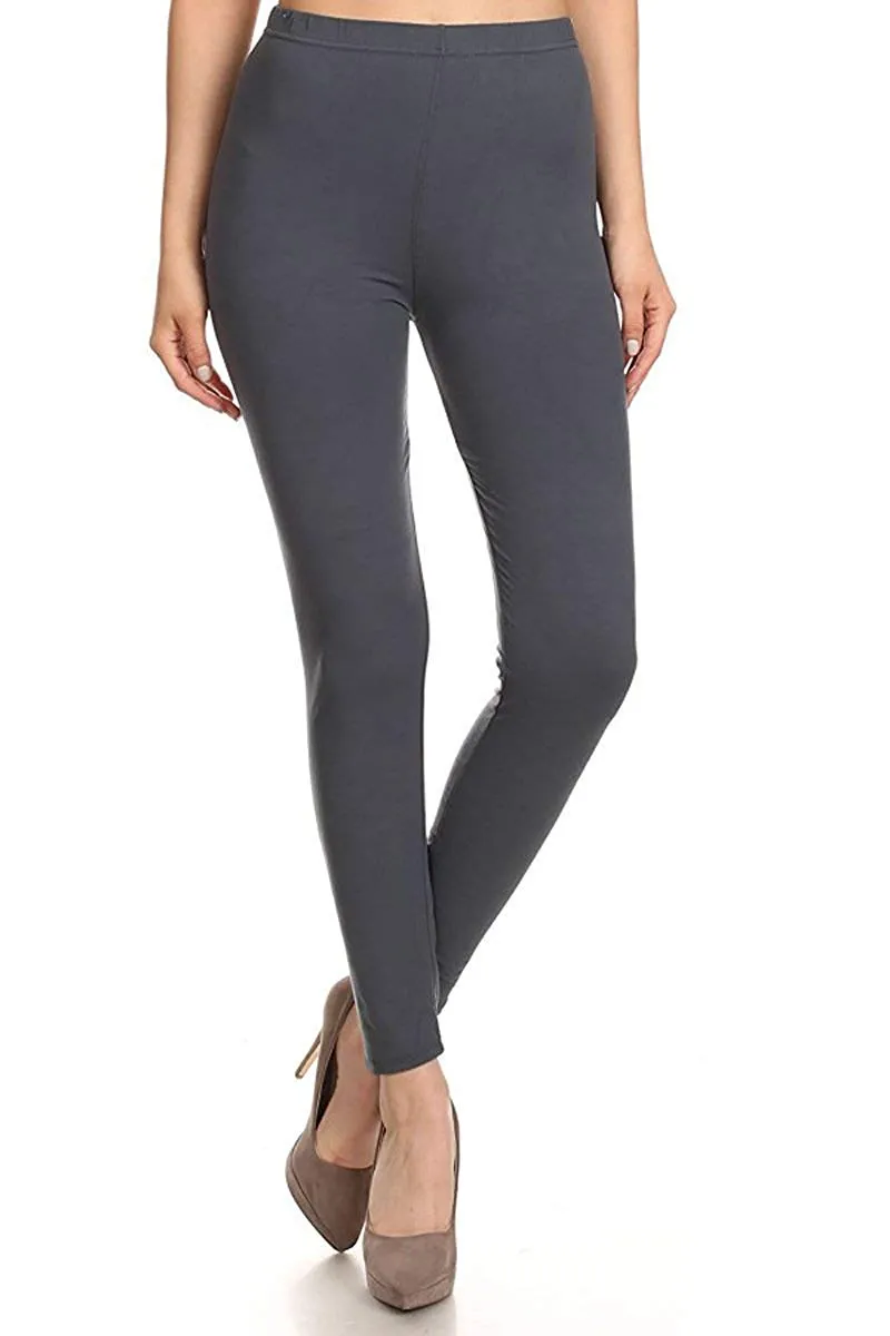 Solid High Waist Soft Lined Leggings