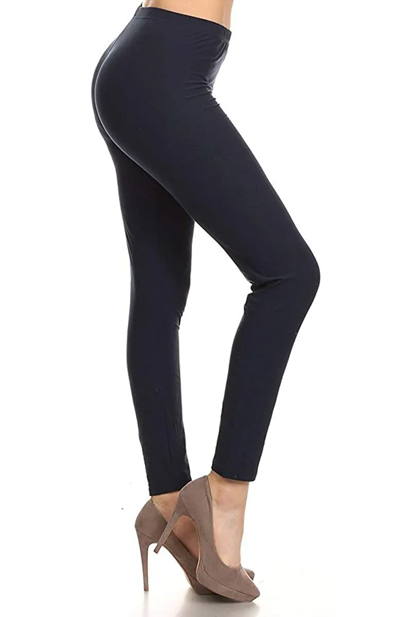 Solid High Waist Soft Lined Leggings