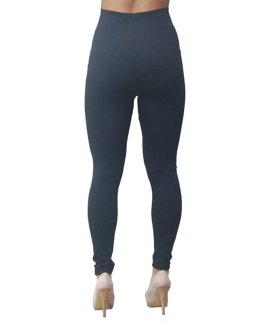 Solid Leggings Black Regular One