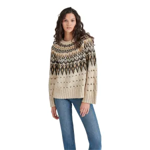 Steve Madden Suzette Cable Knit Fair Isle Sweater