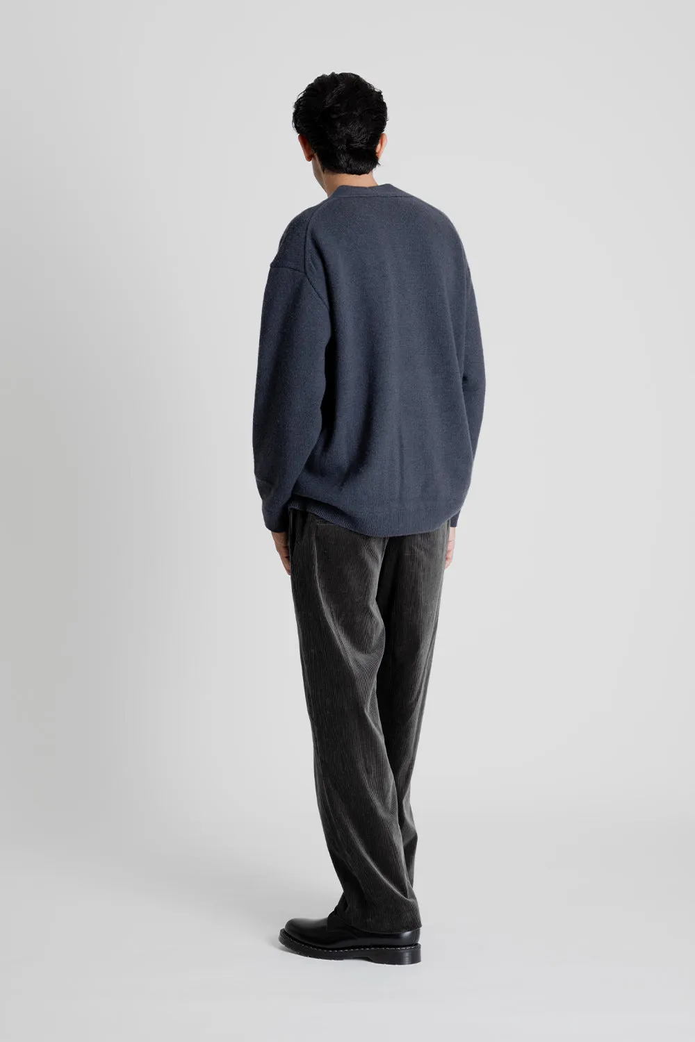 Suvin Corduroy Easy Wide Pants - Charcoal Gray