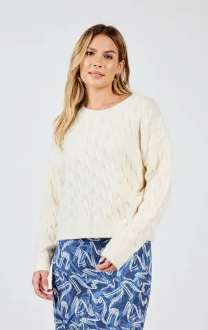 taylor raised cable sweater