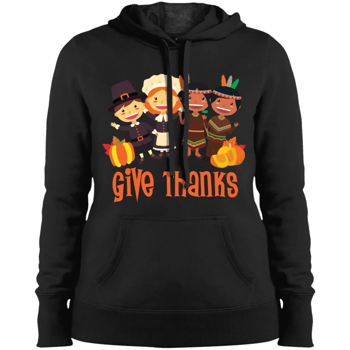 Thanksgiving Ladies' Pullover Hooded Sweatshirt