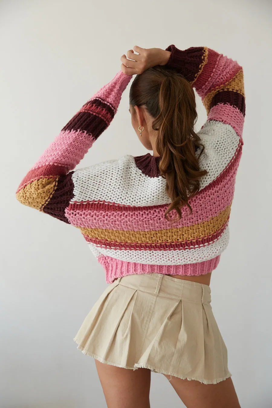 Tomer Striped Knit Sweater