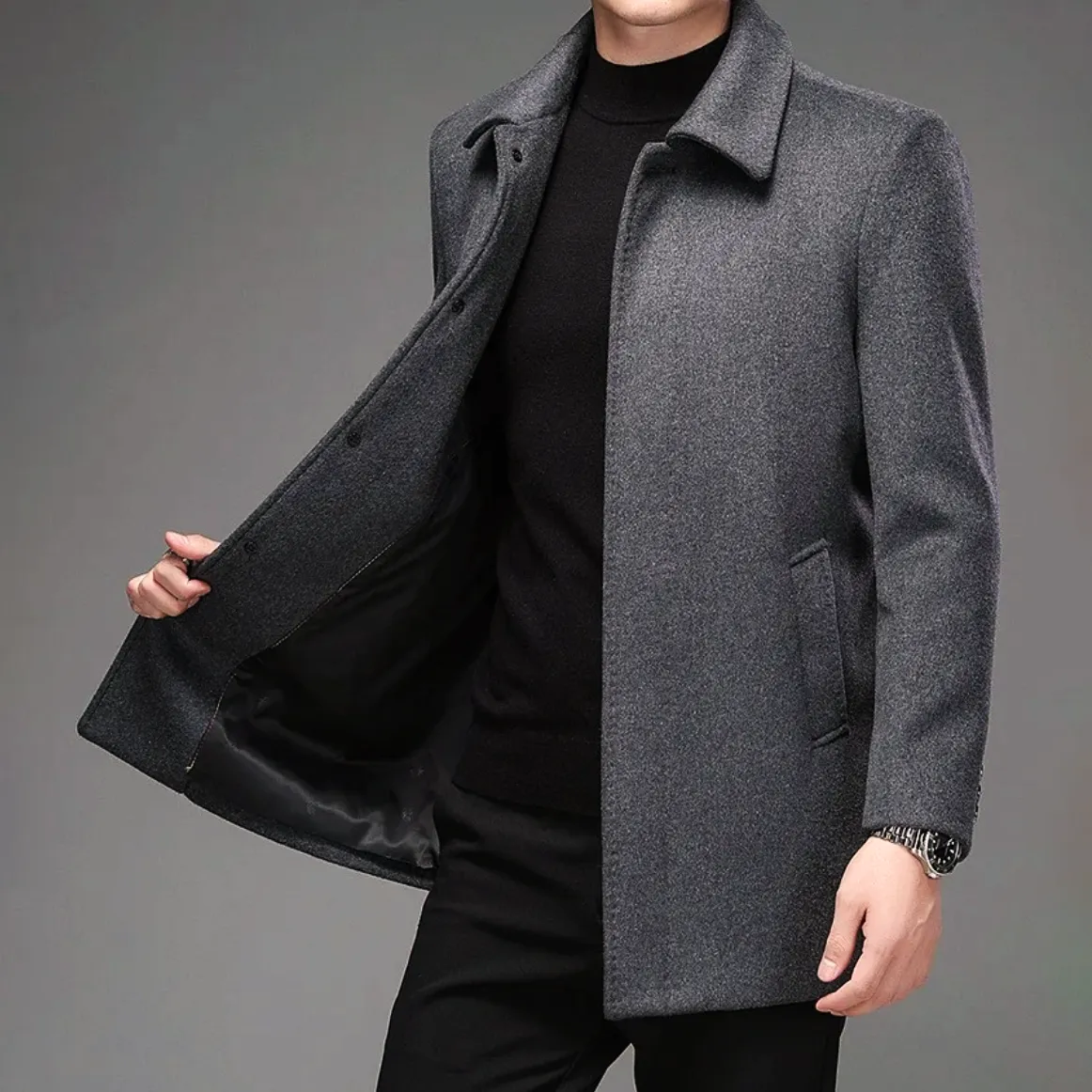 Twilight Tailor - Aiden Gray Fitted Overcoat