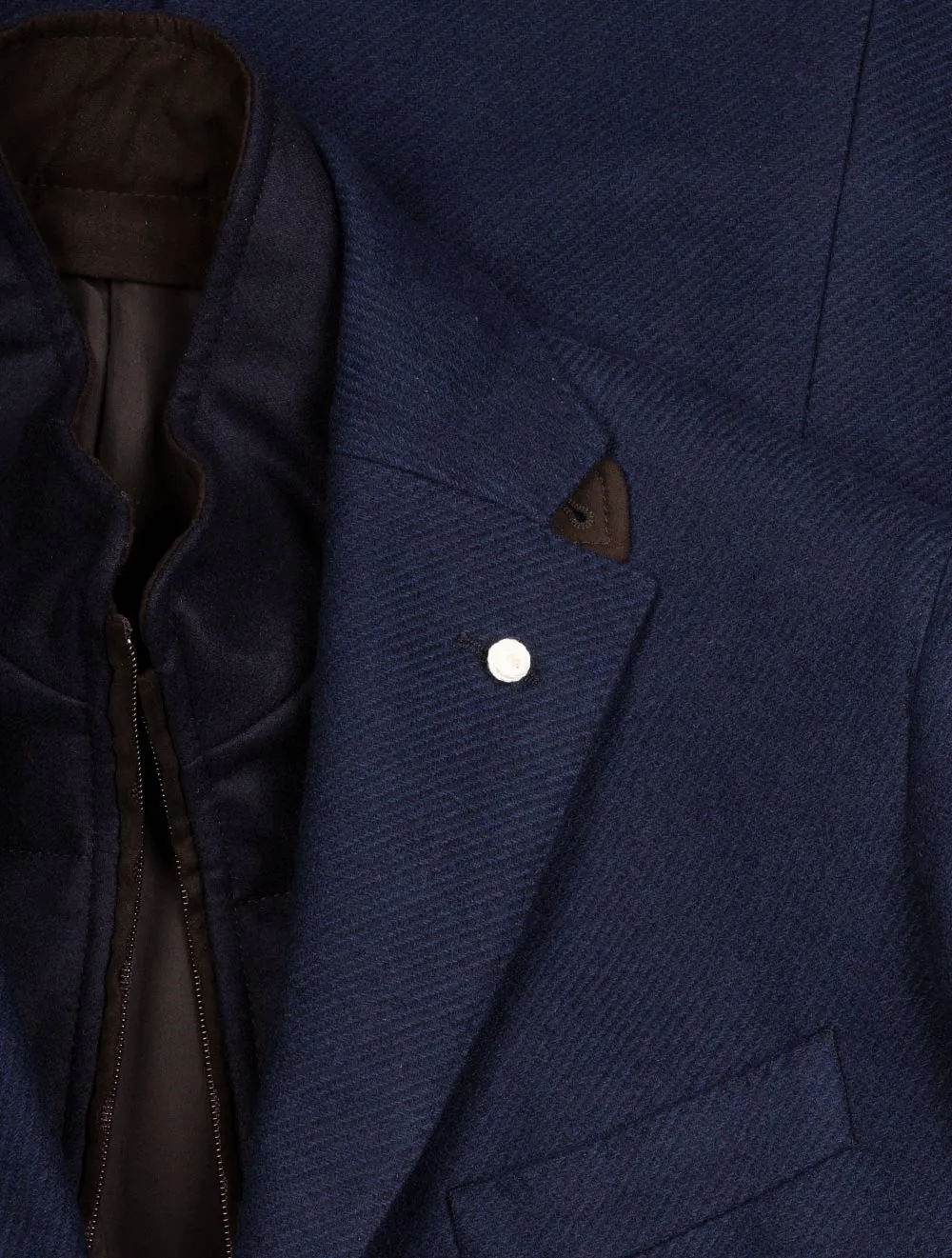 Twill Overcoat With Insert Navy