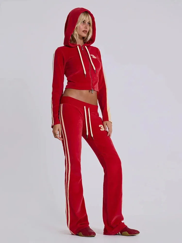 Velvet Lounge Set Tracksuit Shorts or Pants, Your Choice