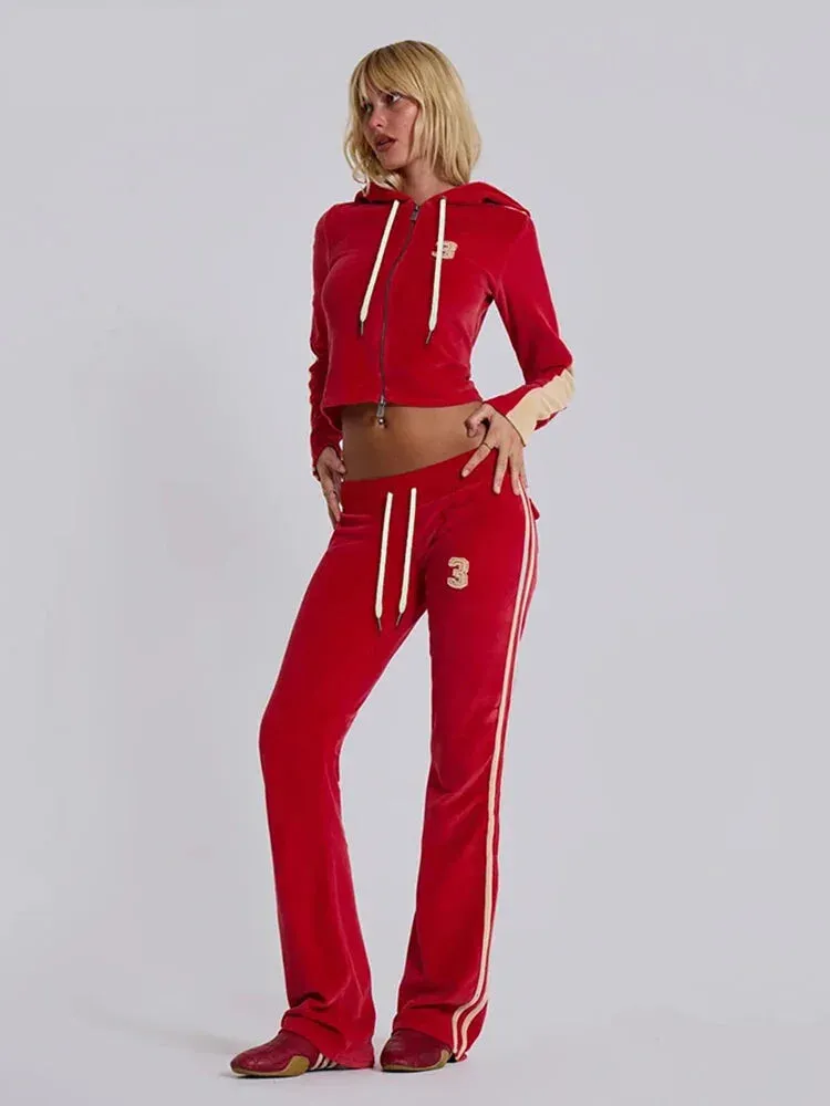 Velvet Lounge Set Tracksuit Shorts or Pants, Your Choice