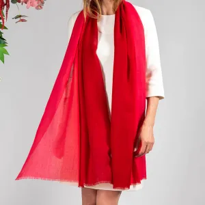 Venetian Reds Shaded Cashmere and Silk Wrap