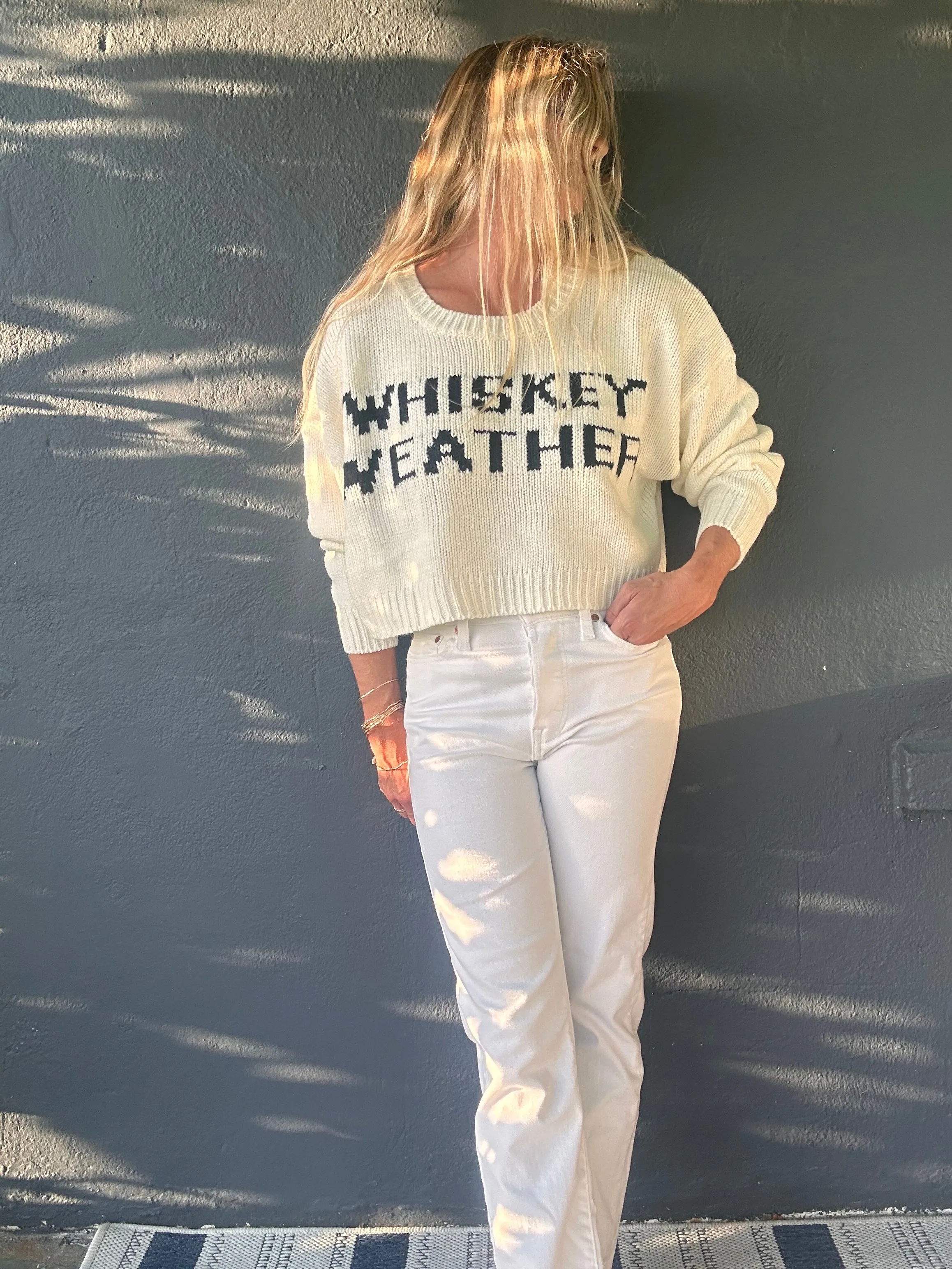 Whisky Weather cropped sweater