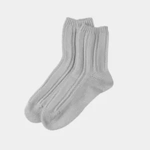 Women's Cashmere Socks, Grey