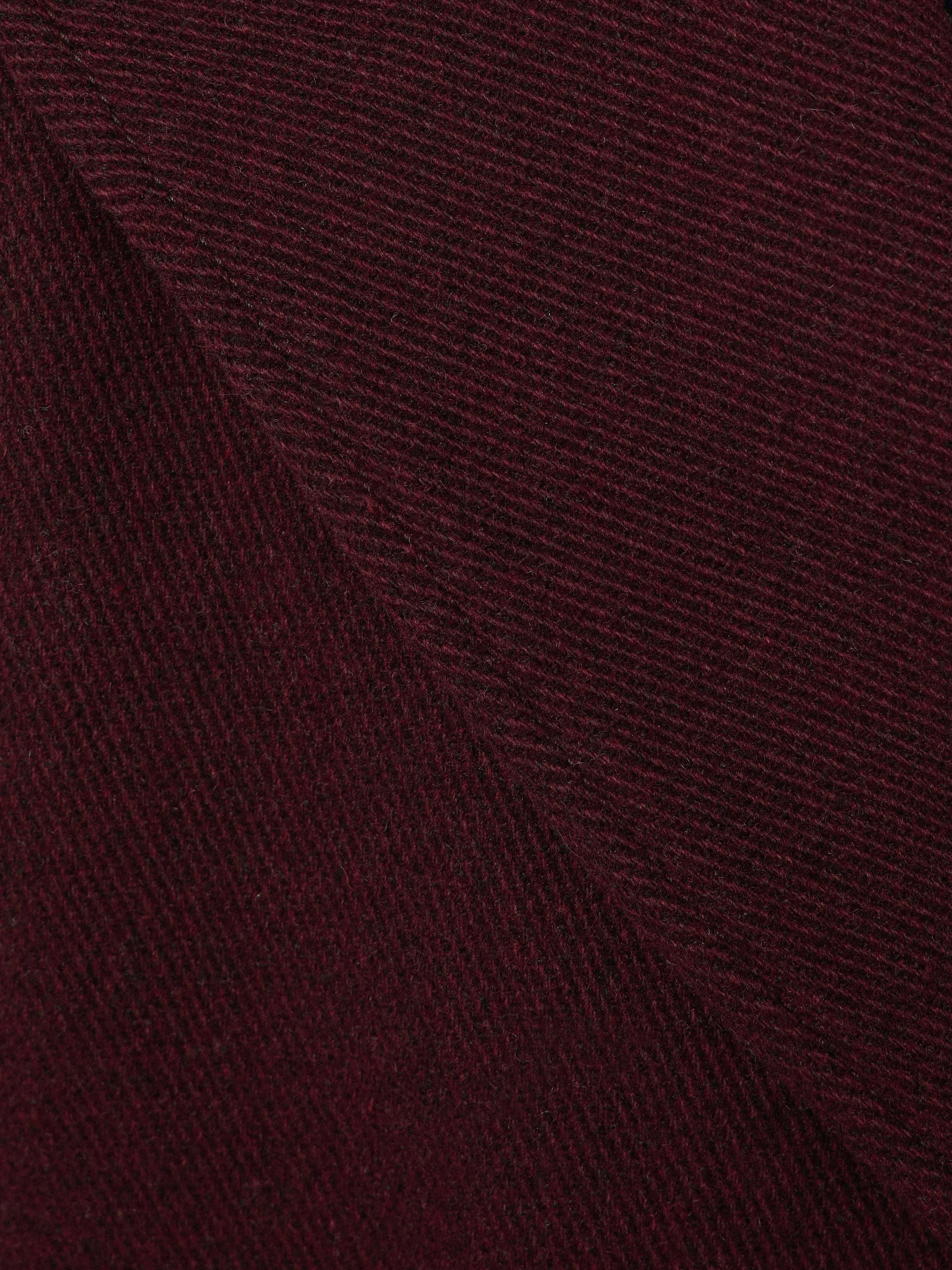 Wool Double Breasted Overcoat | Burgundy