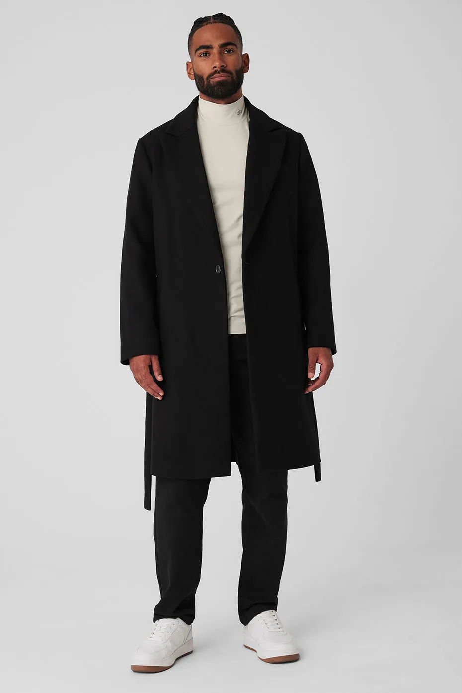 Wool Gameday Overcoat - Black