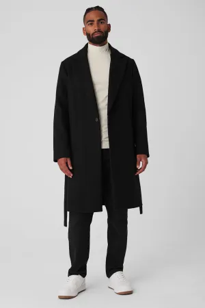 Wool Gameday Overcoat - Black