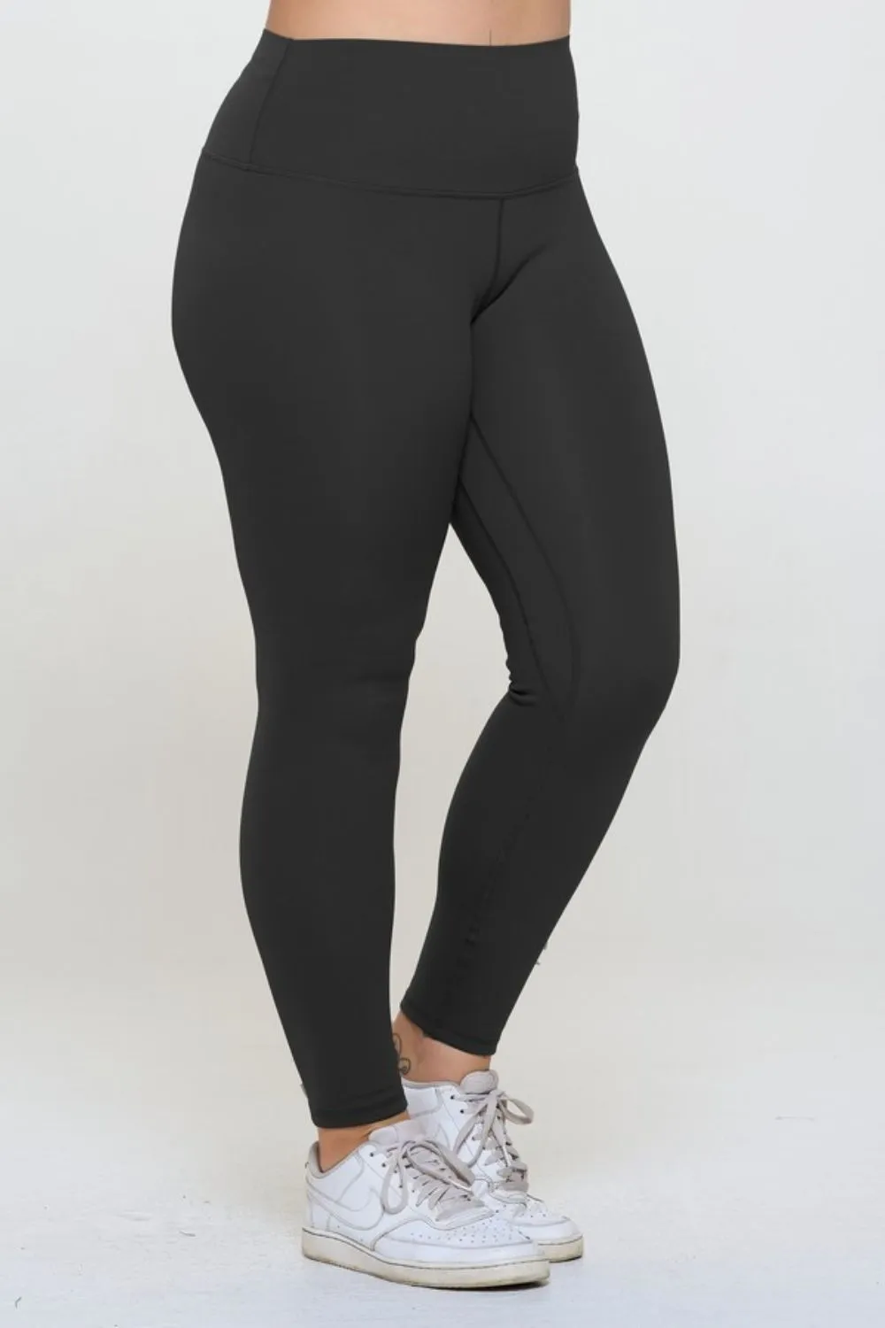 Yelete Fleece Lined High Waisted Leggings Black