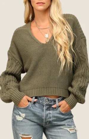 Zara Olive Knit Sweater